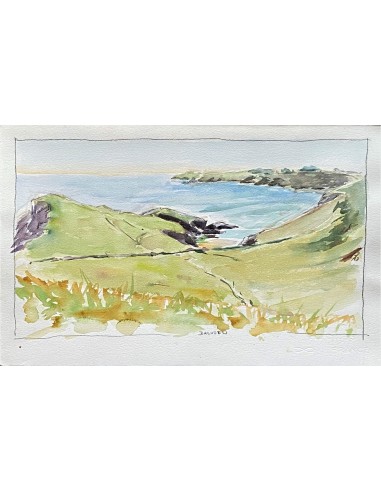 Baluden Belle ile en mer aquarelle de la peintre Mara Dominioni